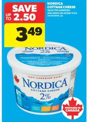 Real Canadian Superstore NORDICA COTTAGE CHEESE, 450/500G OR 4X100/113 G offer