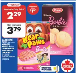 Real Canadian Superstore DARE BEAR PAWS 168-240 G, WAGON WHEELS 315 G, ULTIMATE OR VIVA PUFFS COOKIES, 290/300 G offer