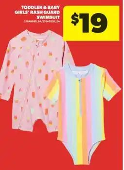 Real Canadian Superstore TODDLER & BABY GIRLS' RASH GUARD SWIMSUIT offer