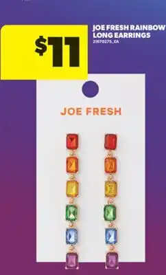 Real Canadian Superstore JOE FRESH RAINBOW LONG EARRINGS offer