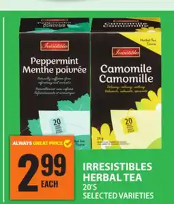 Food Basics IRRESISTIBLES HERBAL TEA offer