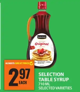 Food Basics SELECTION TABLE SYRUP offer