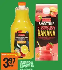 Food Basics IRRESISTIBLES ORANGE JUICE OR SMOOTHIES offer