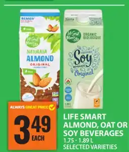 Food Basics LIFE SMART ALMOND, OAT OR SOY BEVERAGES offer
