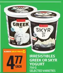 Food Basics IRRESISTIBLES GREEK OR SKYR YOGURT offer