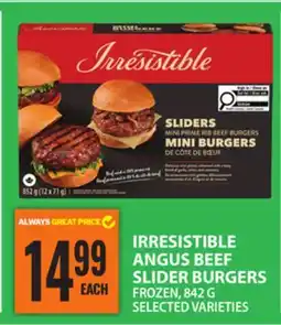 Food Basics IRRESISTIBLE ANGUS BEEF SLIDER BURGERS offer