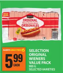 Food Basics SELECTION ORIGINAL WIENERS VALUE PACK offer