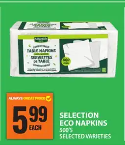 Food Basics SELECTION ECO NAPKINS offer