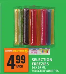 Food Basics SELECTION FREEZIES offer