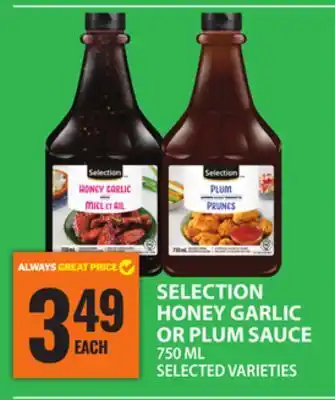 Food Basics SELECTION HONEY GARLIC OR PLUM SAUCE offer