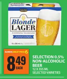 Food Basics SELECTION 0.5% NON-ALCOHOLIC BEER offer