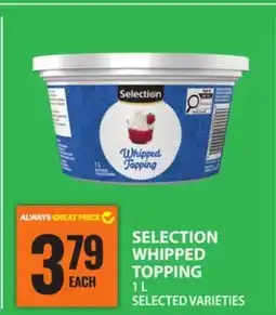 Food Basics SELECTION WHIPPED TOPPING offer