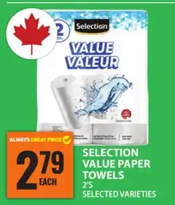 Food Basics SELECTION VALUE PAPER TOWELS offer