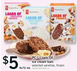 Fortinos PC LOAD OF ICE CREAM VARS, 4 X 72ML offer