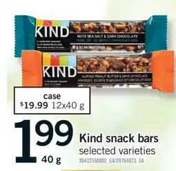 Fortinos KIND SNACK BARS, 40 G offer