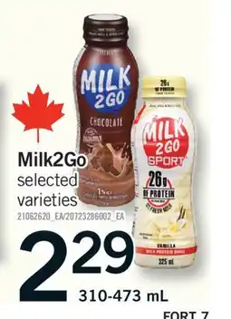 Fortinos MILK2GO, 310-473 ML offer