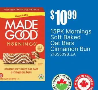 Fortinos 15PK MORNINGS SOFT BAKED OAT BARS CINNAMON BUN offer