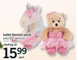Fortinos BALLET THEMED PLUSH offer