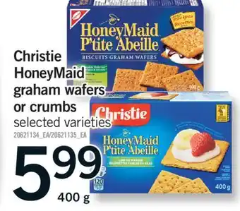 Fortinos CHRISTIE HONEYMAID GRAHAM WAFERS OR CRUMBS, 400 G offer