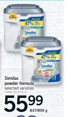 Fortinos SIMILAC POWDER FORMULA, 837/859 G offer