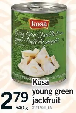 Fortinos KOSA YOUNG GREEN JACKFRUIT, 540 G offer