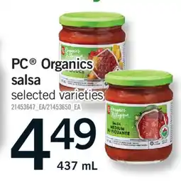 Fortinos PC ORGANICS SALSA, 437 ML offer