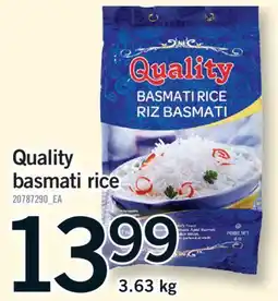 Fortinos QUALITY BASMATI RICE, 3.63 KG offer