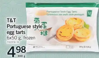 Fortinos T&T PORTUGUESE STYLE PORTUGUESE STYLE EGG TARTS, 300g, 6X50G offer