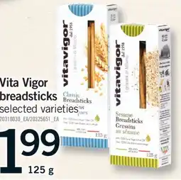 Fortinos VITA VIGOR BREADSTICKS, 125 G offer