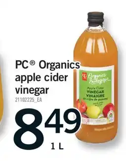 Fortinos PC ORGANICS APPLE CIDER VINEGAR, 1 L offer