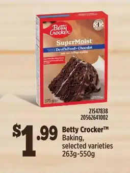 Fortinos BETTY CROCKER BAKING, 263G - 550G offer