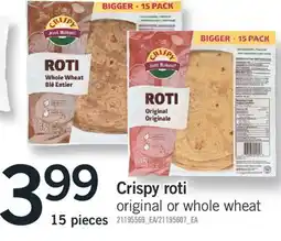 Fortinos CRISPY ROTI, 15 pieces offer
