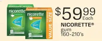 Fortinos NICORETTE GUM, 160-210's offer
