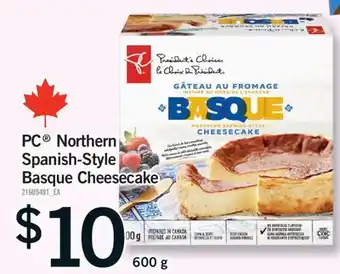 Fortinos PC NORTHERN SPANISH-STYLE BASQUE CHEESECAKE, 600 G offer
