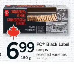 Fortinos PC BLACK LABEL CRISPS, 150 G offer