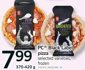 Fortinos PC BLACK LABEL PIZZA, 370-420 G offer