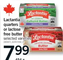 Fortinos LACTANTIA QUARTERS OR LACTOSE FREE BUTTER, 454 G offer