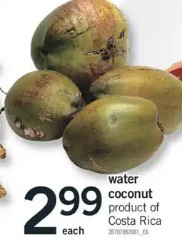 Fortinos WATER COCONUT offer