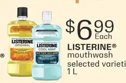Fortinos LISTERINE MOUTHWASH, 1 L offer