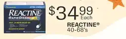 Fortinos REACTINE , 40-68's offer