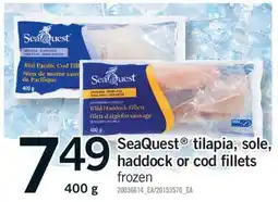 Fortinos SEAQUEST TILAPIA, SOLE, HADDOCK OR COD FILLETS, 400 G offer