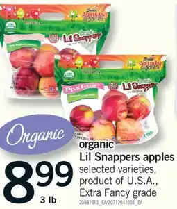 Fortinos ORGANIC LIL SNAPPERS APPLES, 3 LB offer