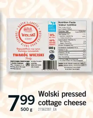 Fortinos WOLSKI PRESSED COTTAGE CHEESE, 500 G offer