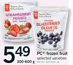 Fortinos PC FROZEN FRUIT, 300-600 G offer