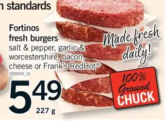 Fortinos FORTINOS FRESH BURGERS, 227G offer