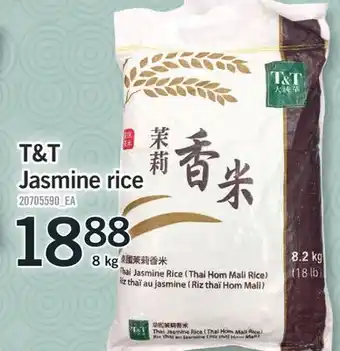 Fortinos T & T JASMINE RICE, 8 KG offer