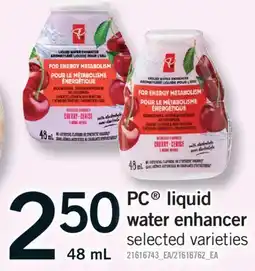Fortinos PC LIQUID WATER ENHANCER offer