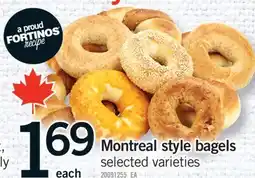 Fortinos MONTREAL STYLE BAGELS offer