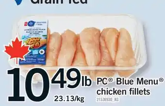 Fortinos PC BLUE MENU CHICKEN FILLETS offer