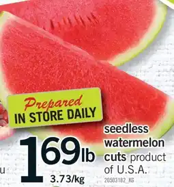 Fortinos SEEDLESS WATERMELON CUTS offer